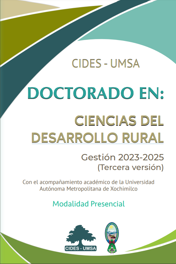 DOCTORADO EN: CIENCIAS DEL DESARROLLO RURAL - OFERTA ACADÉMICA 2023