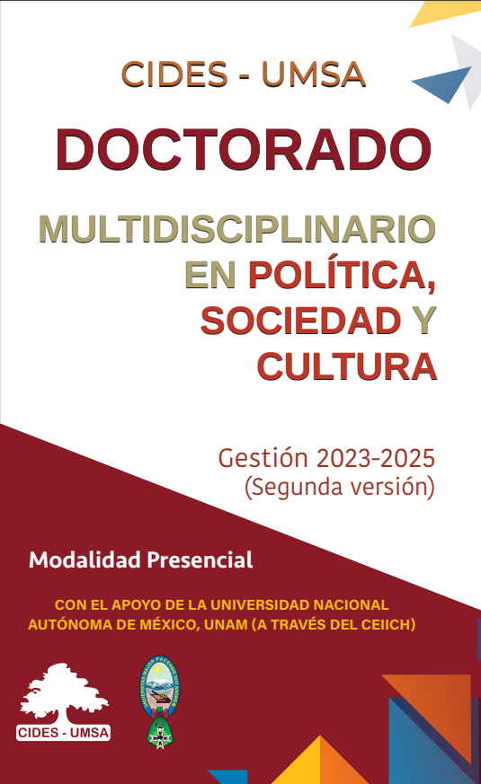 DOCTORADO MULTIDISCIPLINARIO EN POLÍTICA, SOCIEDAD Y CULTURA - OFERTA ACADÉMICA 2023