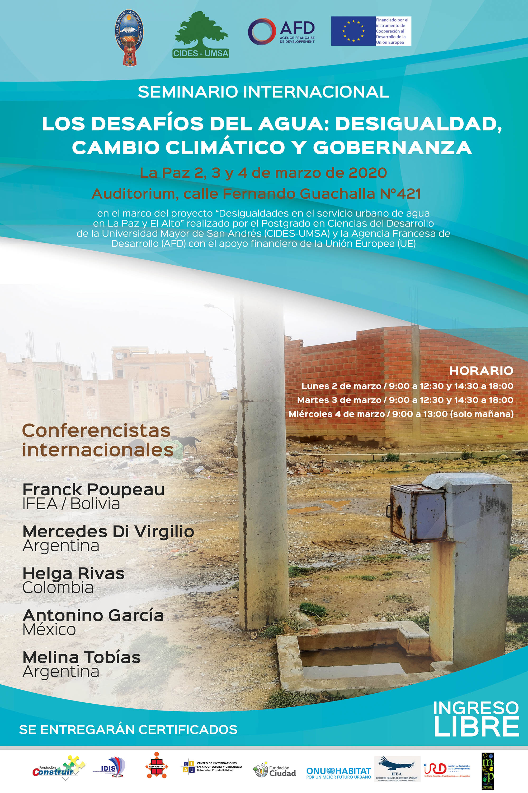SEMINARIO INTERNACIONAL - LOS DESAFÍOS DEL AGUA: DESIGUALDAD, CAMBIO CLIMÁTICO Y GOBERNANZA