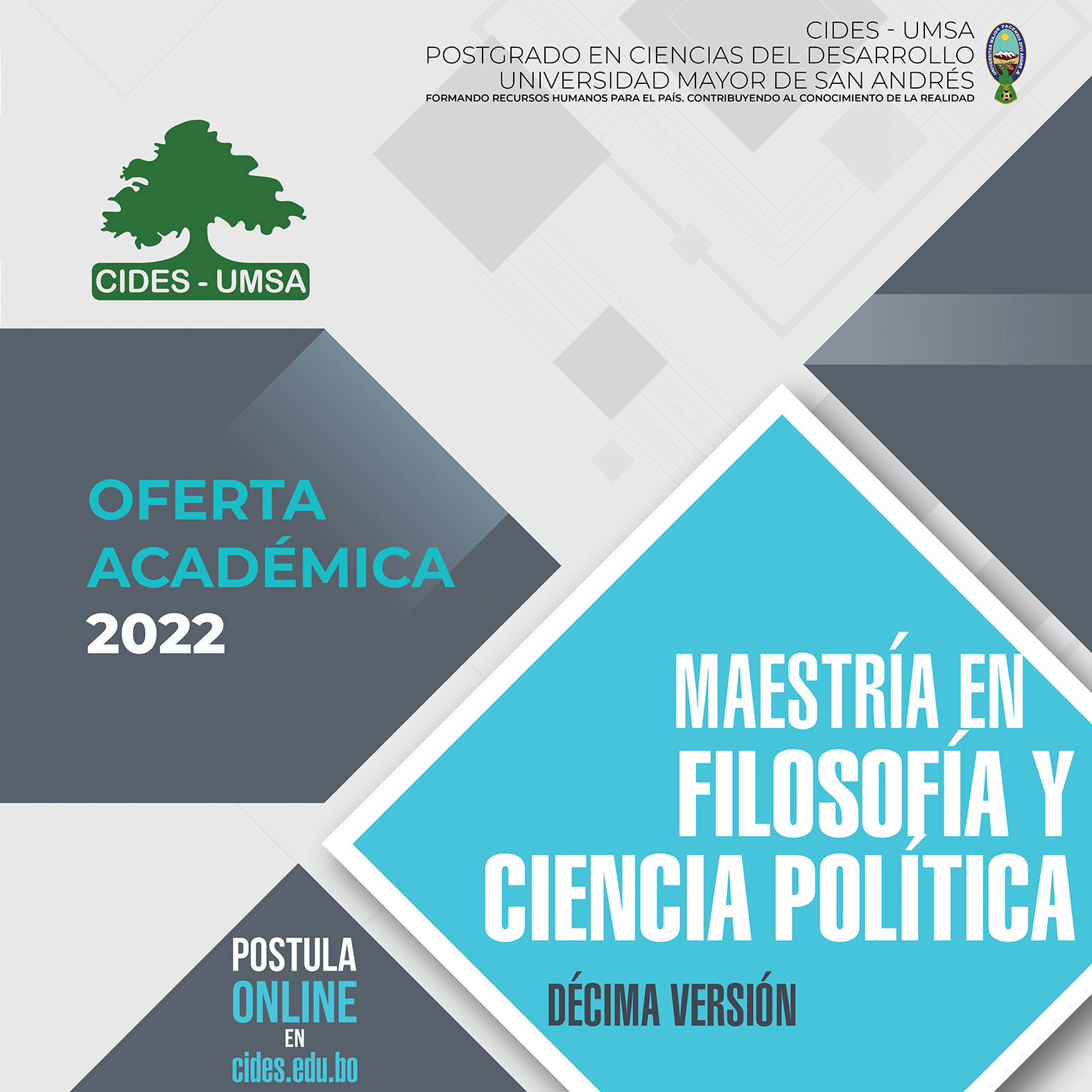 MAESTRÍA EN FILOSOFÍA Y CIENCIA POLÍTICA - OFERTA ACADÉMICA 2022